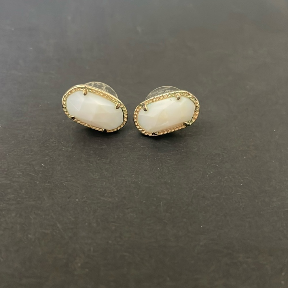 Kendra Scott White Stud Earrings